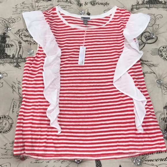 Chelsea28 Ruffle Linen Tee - Picture 4 of 5